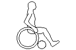in wheelchair