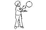 with ball